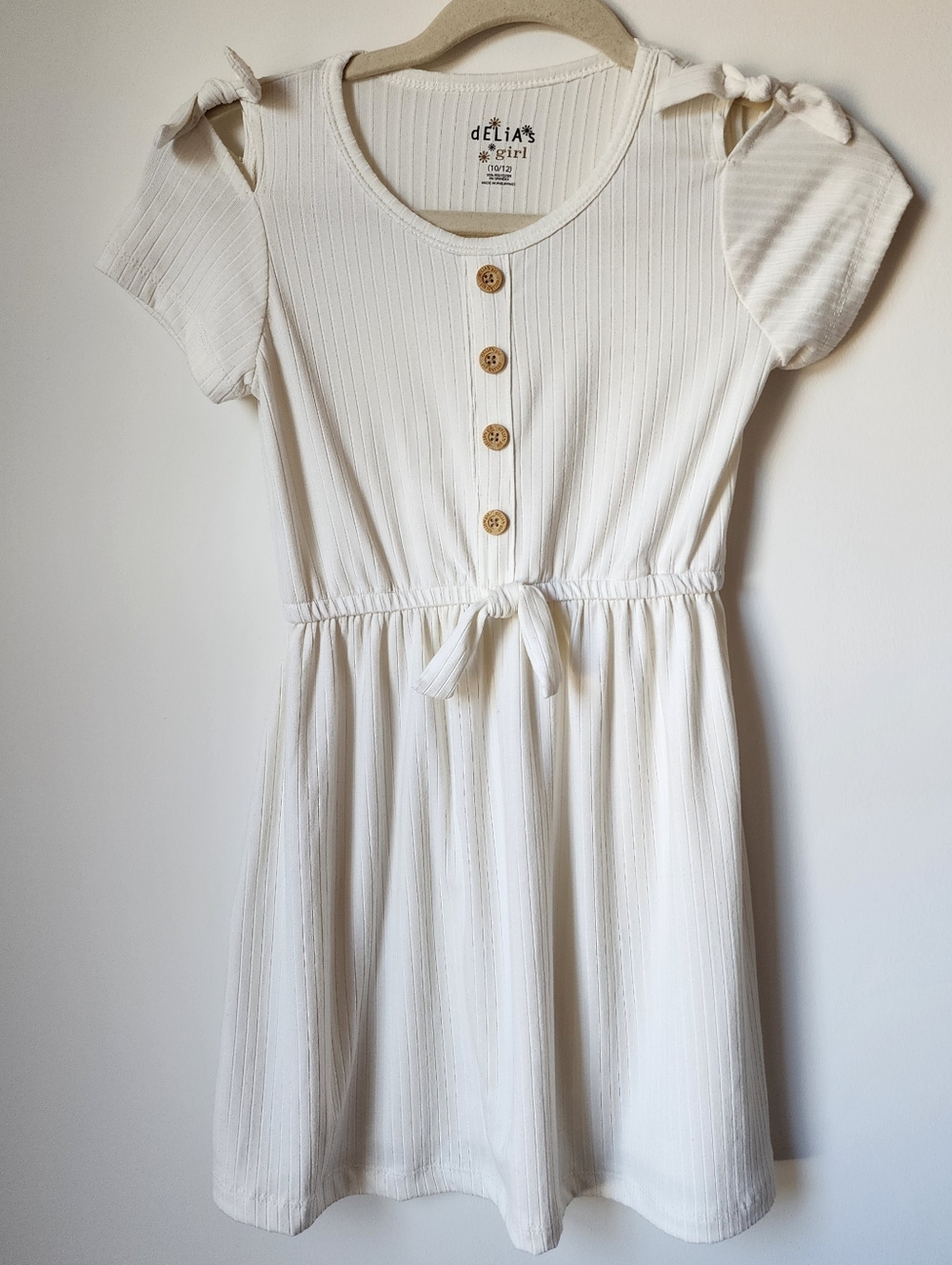 Girl's Ivory Bowtie Dress